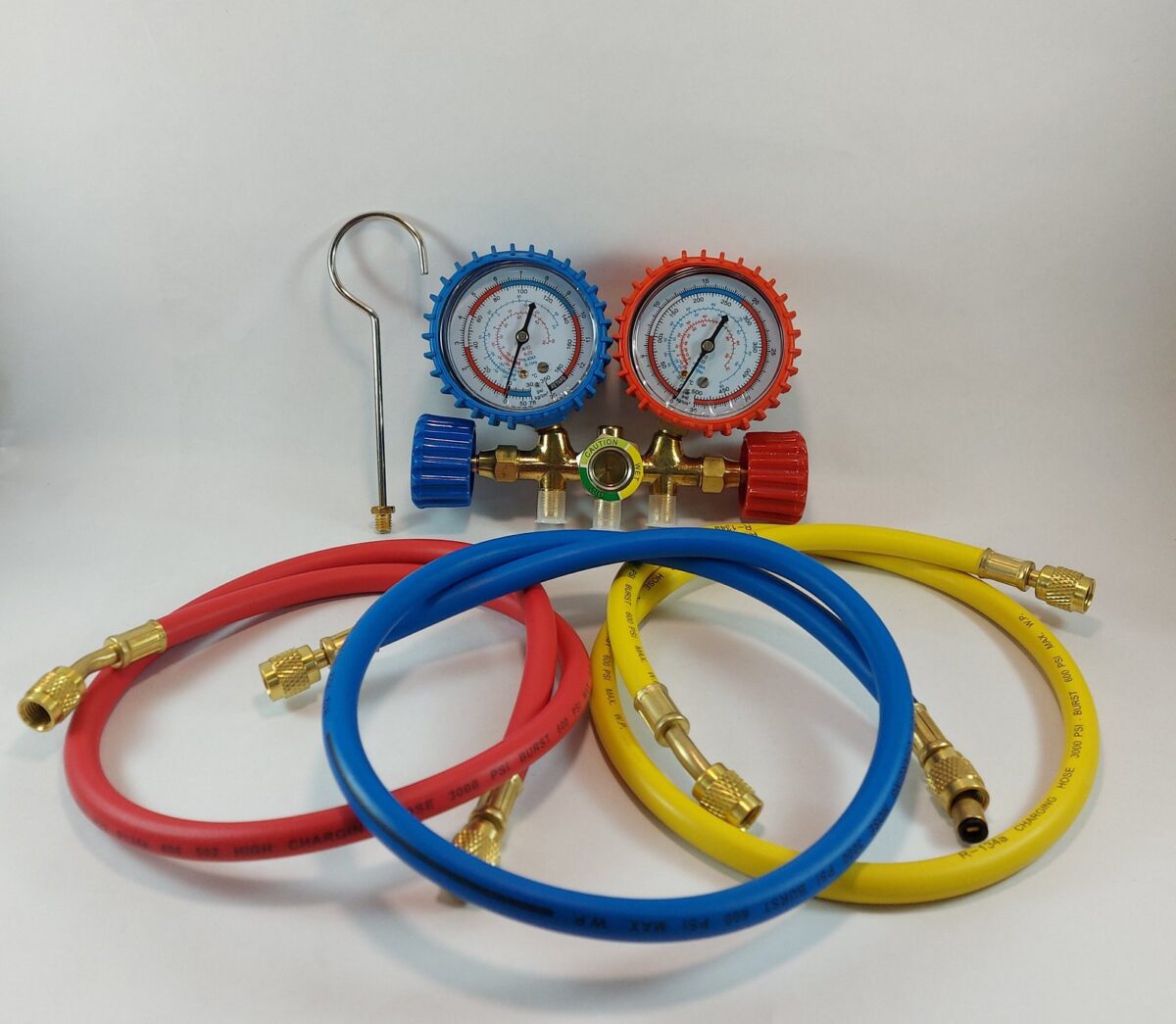 Manifold para R134/12/22 con Mangueras - Imagen 1