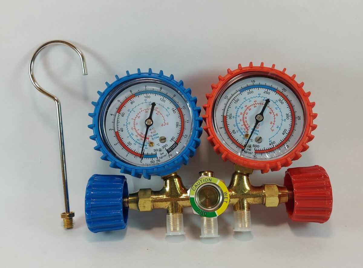 Manifold para R134/12/22 con Mangueras - Imagen 2