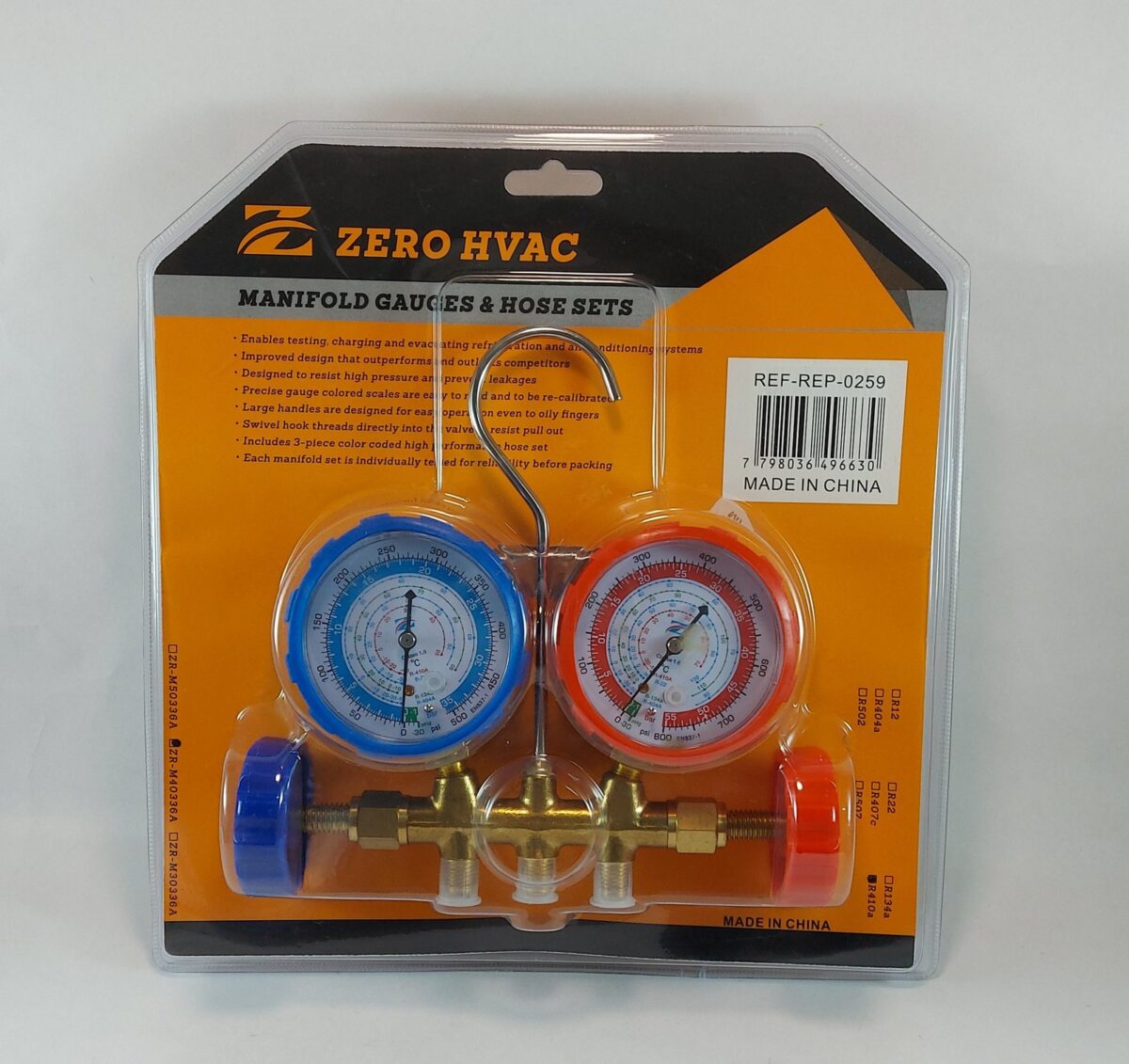 Manifold para R12/R22/R502/R134a/R404a/R407C/R410a completo - Imagen 1