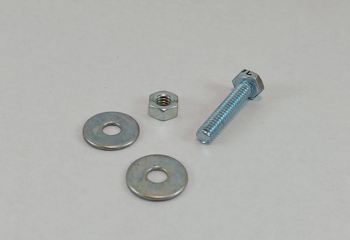 Kit Bulón 1/4" x 1" + Tuerca 1/4" + 2 arandelas 1/4" - Imagen 1