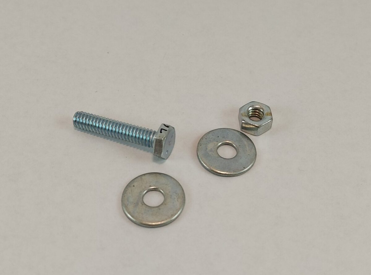 Kit Bulón 1/4" x 1" + Tuerca 1/4" + 2 arandelas 1/4" - Imagen 2
