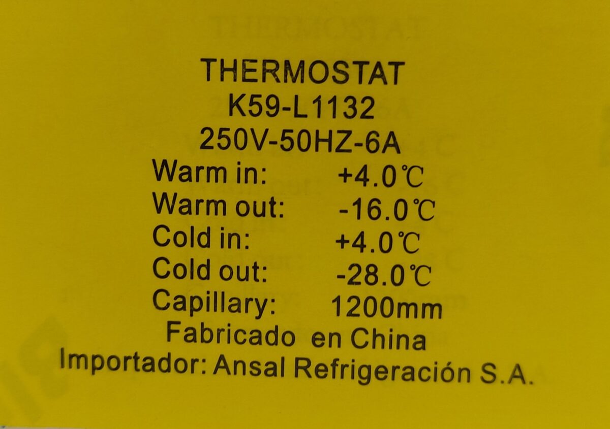 Termostato Bluestar K59L1132-ARB420 ARB2705H - ARB790 - Imagen 3