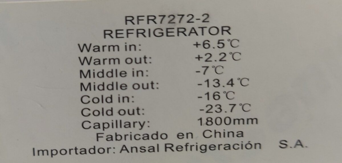 Termostato Bluestar RFR7272-2S Enfriador botellas Columbia - Imagen 2