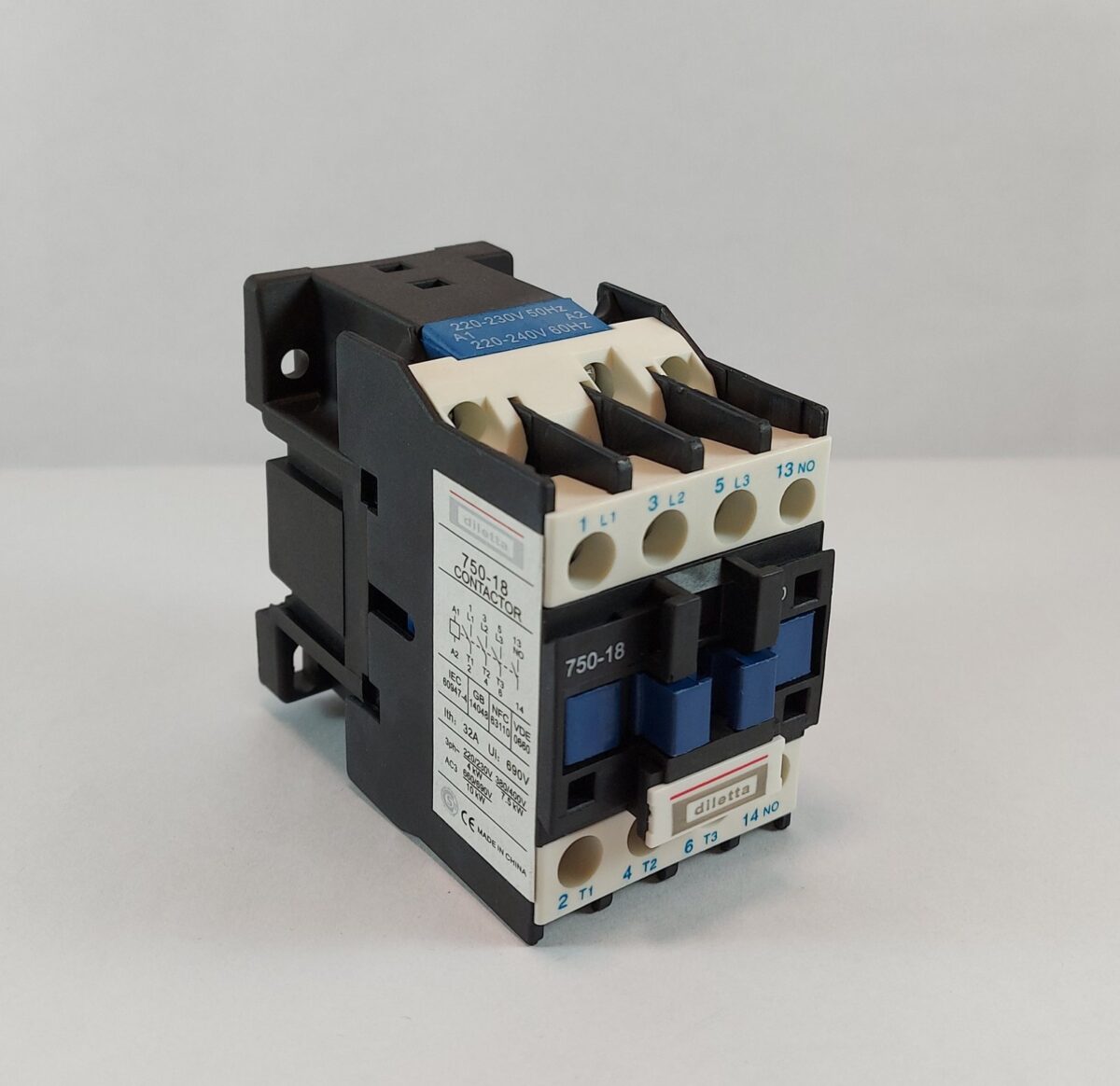 Contactor Diletta 18A 220 Volt - Imagen 2