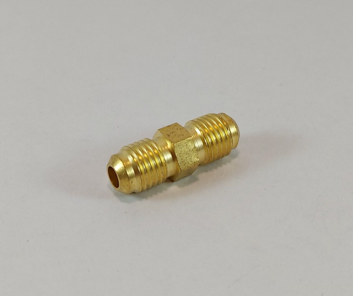 Unión doble 1/4" x 1/4" de bronce - Imagen 2
