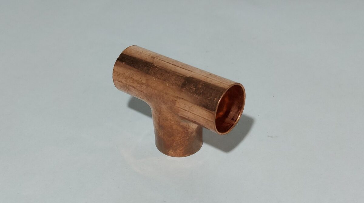 Unión T de cobre de 7/8" - Imagen 1