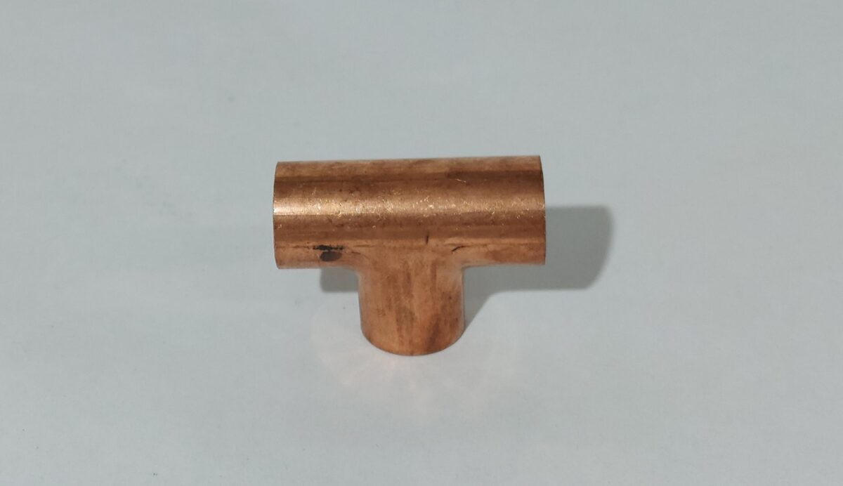 Unión T de cobre de 3/4" - Imagen 1