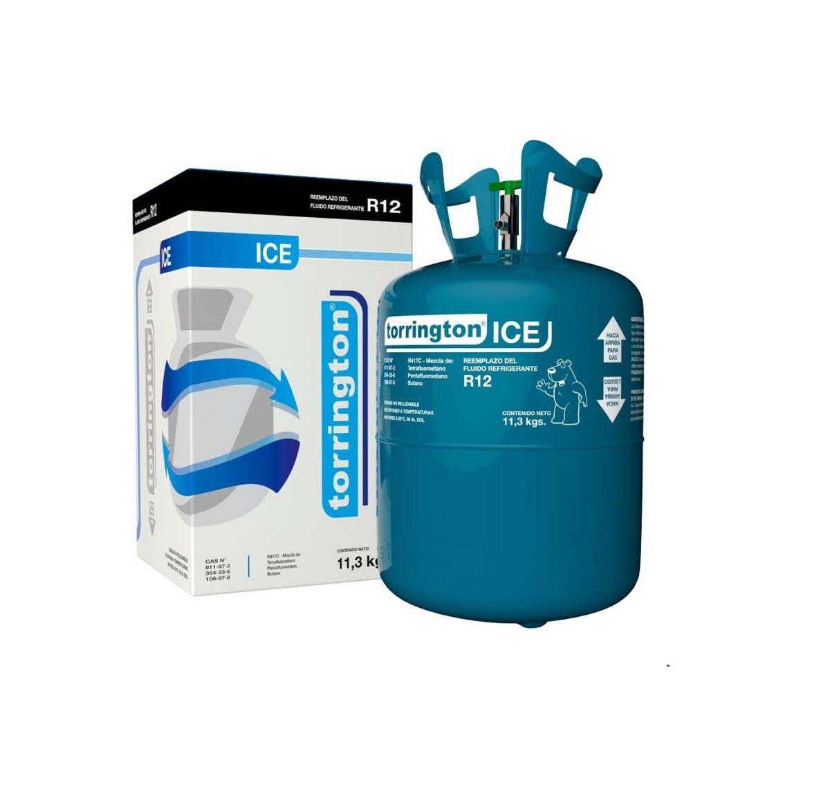 Garrafa gas 417C Torrington ICE 11,3 kg  Reemplazo de R12 - Imagen 2