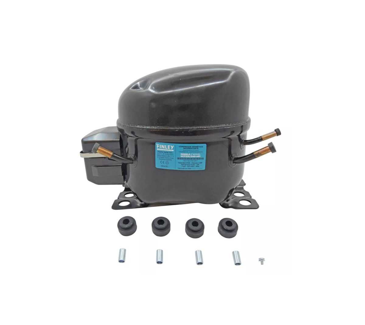 Compresor Finley 1/3 HP R134a - 270w 220v LBP - Imagen 1