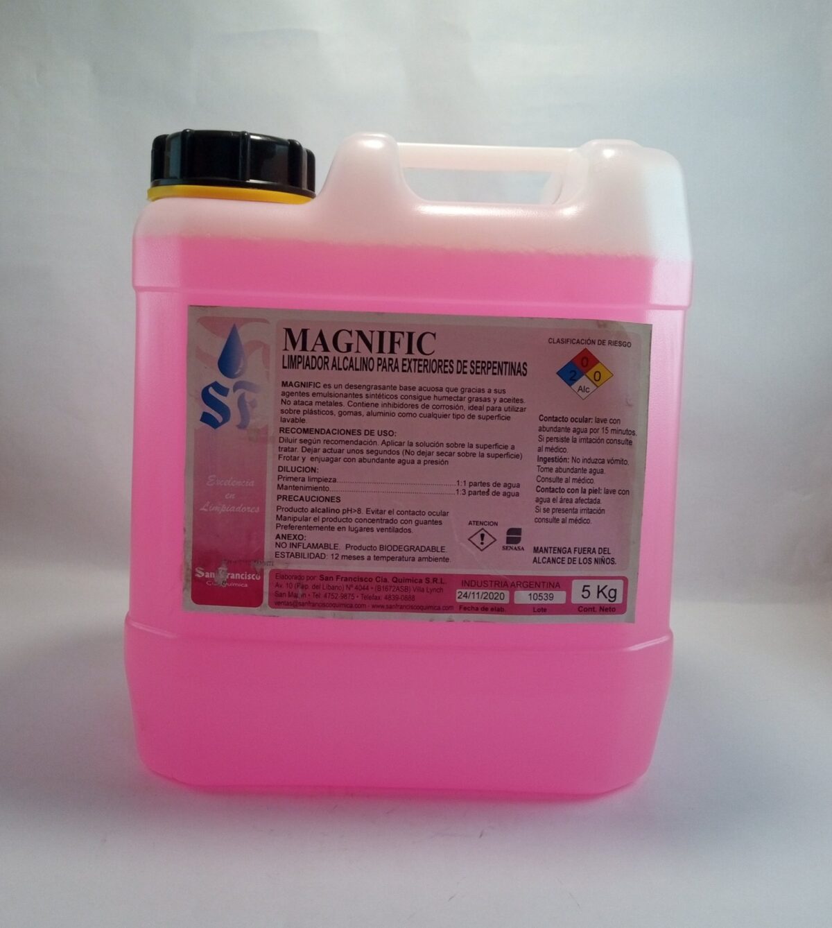 Magnific x 5 Kg Limpiador alcalino para serpentinas base acuosa - Imagen 1