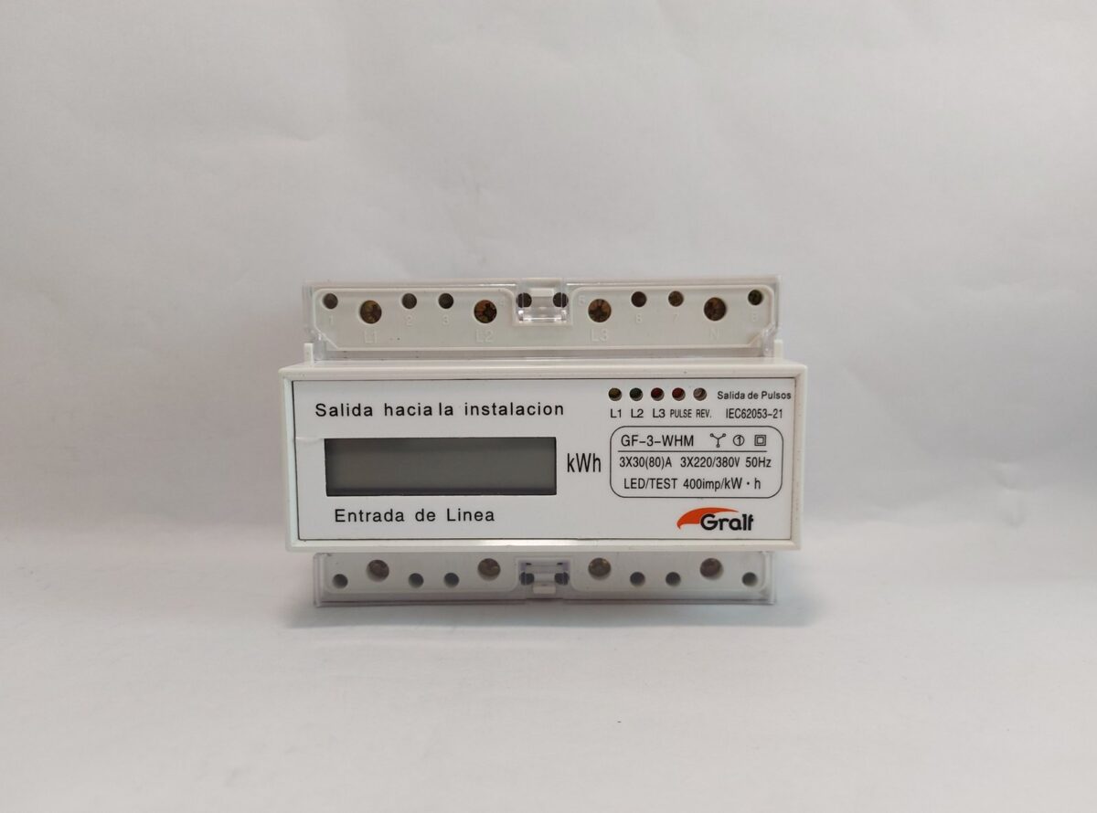Medidor de KW/h Trifásico 3 x 20 (100)A / 3 x  240/415V - Imagen 1