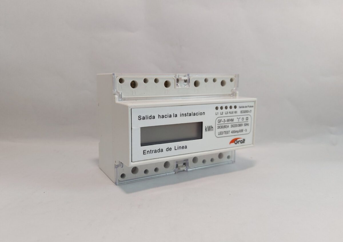 Medidor de KW/h Trifásico 3 x 20 (100)A / 3 x  240/415V - Imagen 3