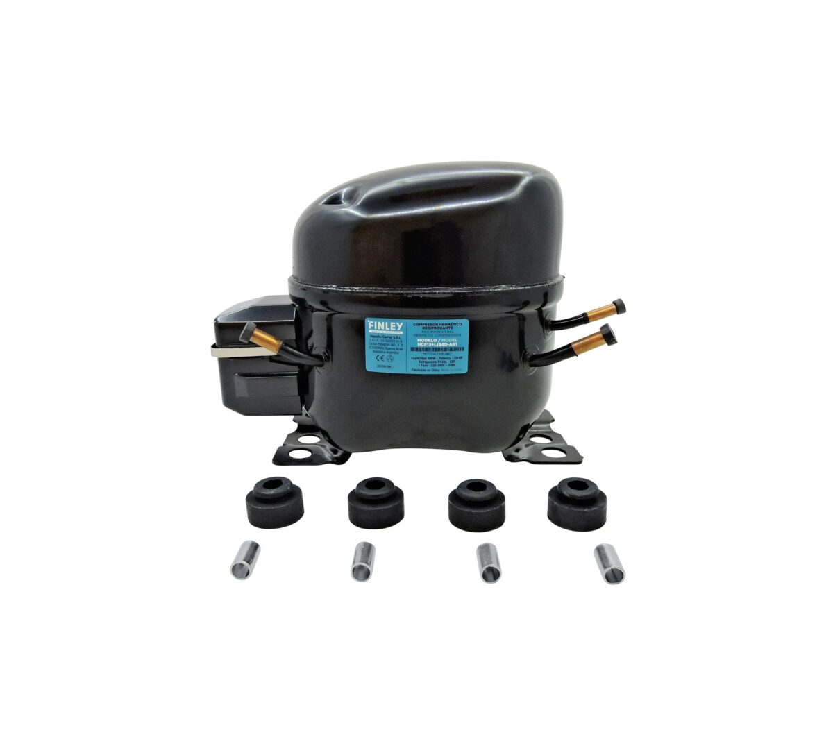 Motocompresor Finley 1/3+hp R134a HCF13+L134D-AR1 - Imagen 1