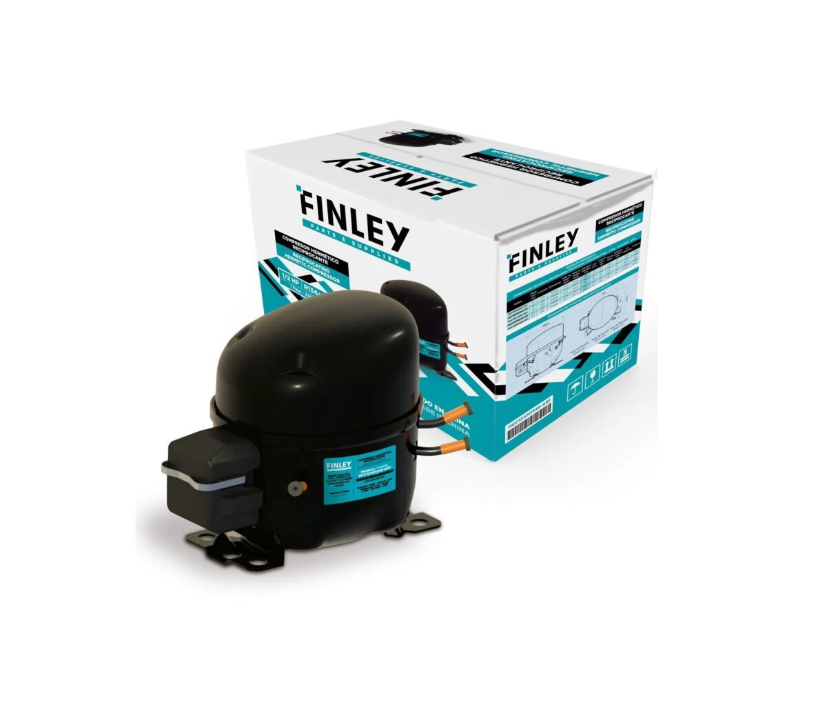 Motocompresor Finley 1/2HP R404A M/HBP 1890w 220V - Imagen 1