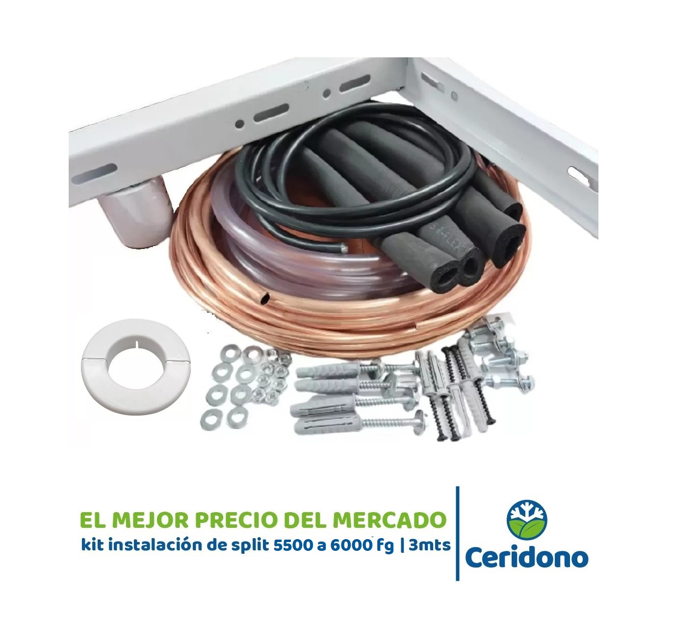 kitaire4 Kit Instalación Split 5500 a 6000 frigorías – Frio/Calor x 3 metros - Imagen 1